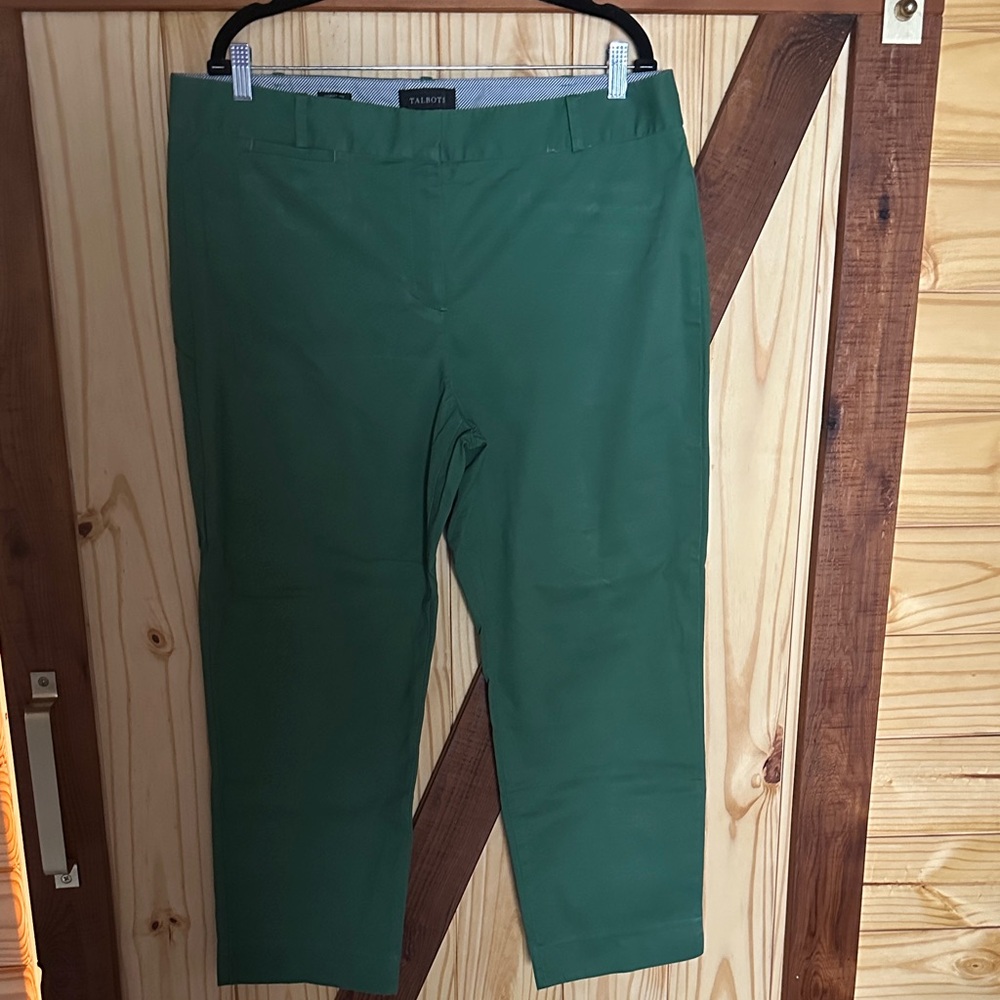 Talbots Forest Green Cropped Pants